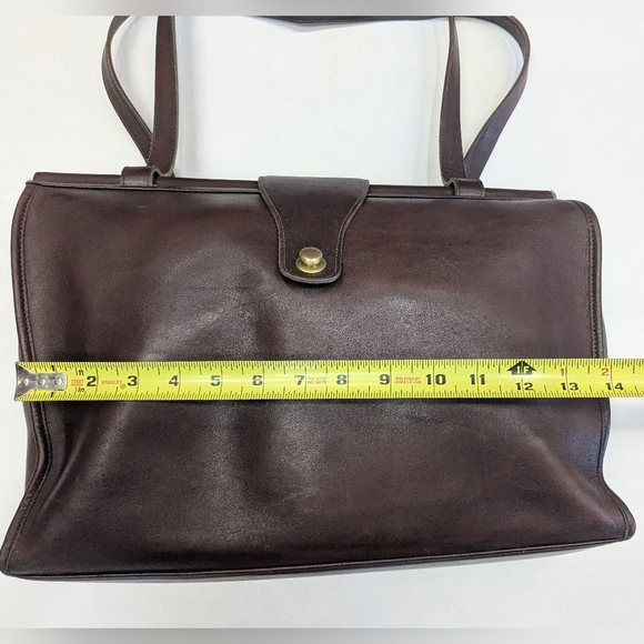 Vintage Coach Brown Leather Tote Bag - Picture 5 of 16